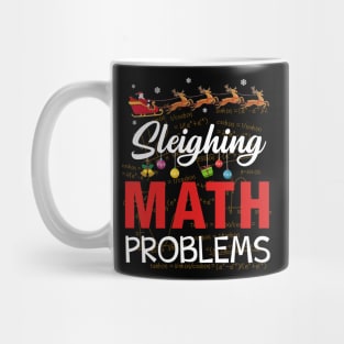 Sleighing Math Problems Teacher Santa Reindeer Mug